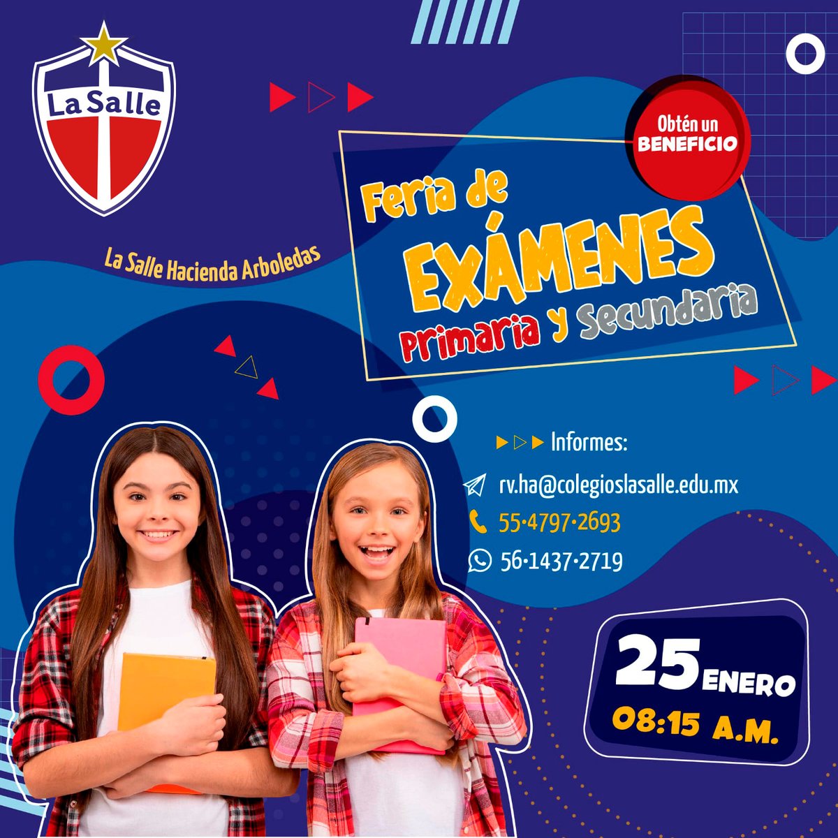 💙❤️ #FeriaDeExámenes 💙❤️
¡Este es el momento perfecto para dar el siguiente paso en la educación de tus hijos!

#InscripcionesAbiertas #Primaria #Secundaria #Ciclo2025_2026 #CreciendoJuntos #ElFuturoEsAhora