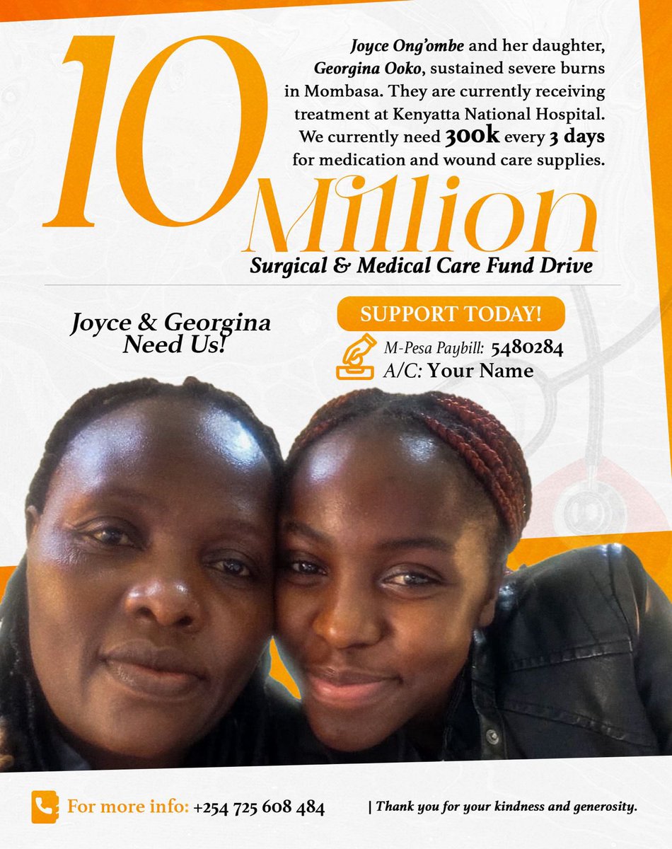 Karey_mwari's tweet photo. Fundraising appeal for Joyce Ong’ombe and Georgina Ooko https://t.co/h3YadRKtYr