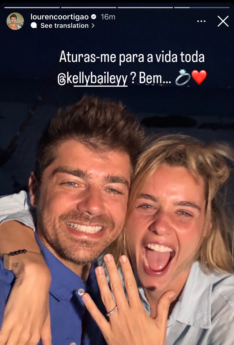 O Lourenço e a Kelly estão noivos! Que lindos! Eu amo-os!