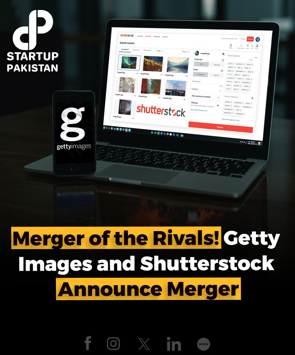 PakStartup's tweet image. Getty Images Holdings, Inc. and Shutterstock have announced a merger of equals, creating a leading visual content company with an enterprise value of approximately $3.7 billion.
#GettyImages #Shutterstock #VisualContent #MergerOfEquals #ContentLibrary