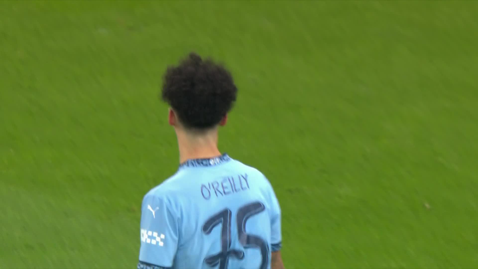 Cool, calm and collected in the box 🥶Nico O'Reilly with his first professional goal for @ManCity 🩵#EmiratesFACup