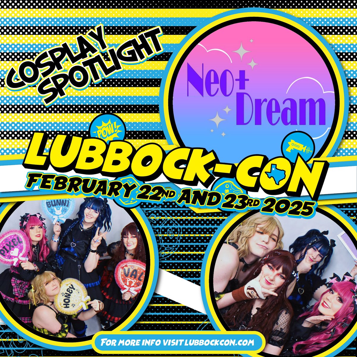 neodreamidols's tweet photo. We will be cosplay spotlight guests at Lubbock con this year! 🙌🏼💜

We will have a booth, a panel, and a performance. More info on that will come soon.

We’d love to see you there! 💜☁️✨ https://t.co/5PFLk4WuDa