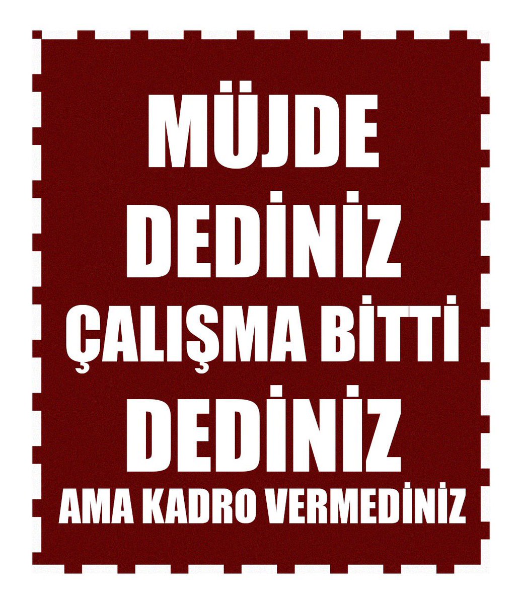 birgulpolat16's tweet photo. Siz devlet olarak söz verdiniz bizlerde inandık..

KadroTaşeronun Hakkı https://t.co/zPSfjc39Pt