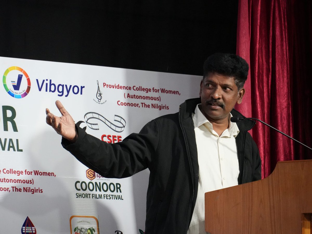 netisam's tweet photo. Humbled and honored to speak on 'Future of Filmmaking and AI' at the Coonoor Short Film Festival alongside the legendary director and screenplay master K. Bhagyaraj Taalk #filmproduction #tamilfilms #aifilmmaking https://t.co/e6mXKoIDZC