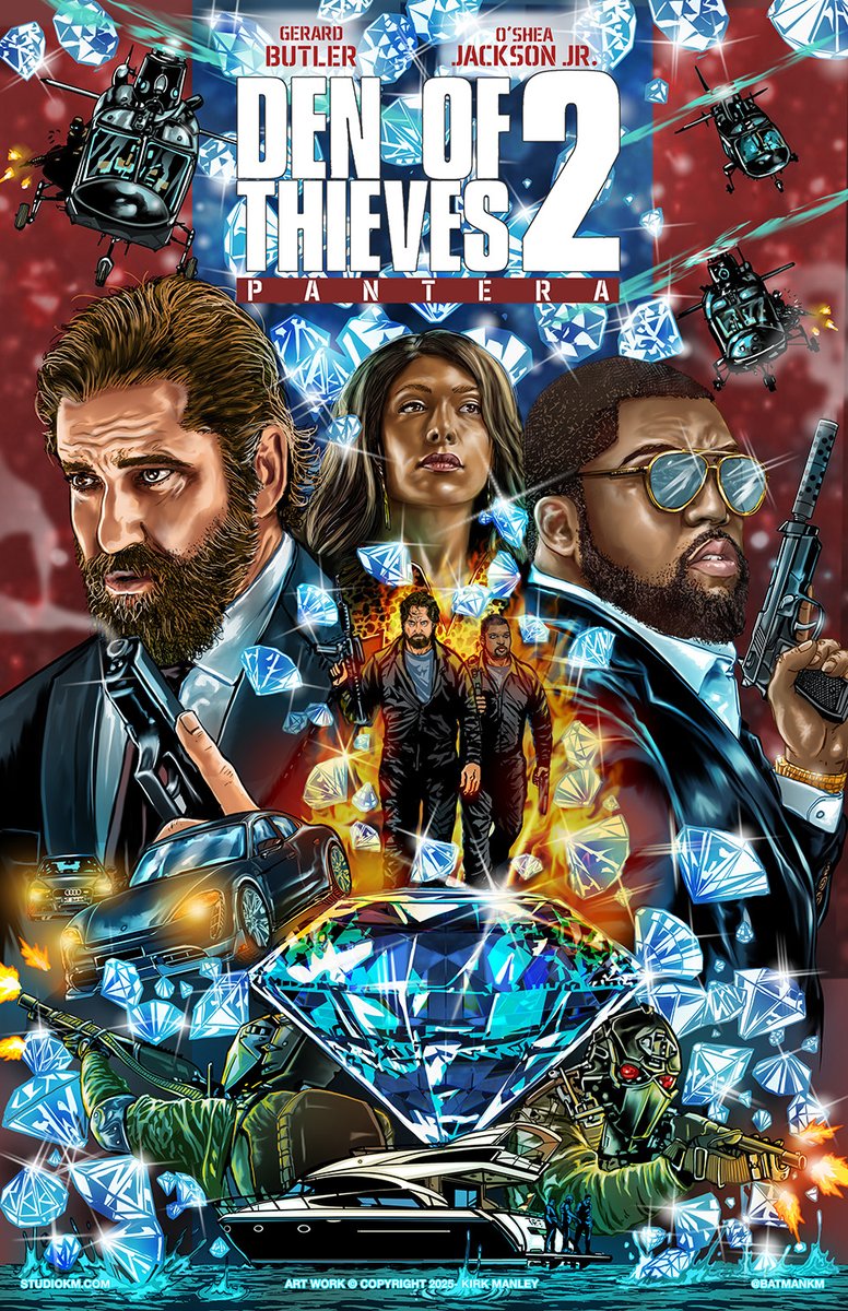 Kirk Manley (@batmankm) on Twitter photo My latest tribute art for @lionsgate for their amazing sequel to @denofthieves which opened this weekend in theaters across the country. Den Of Thieves 2 Pantera. A gripping action-packed heist movie. With @gerardbutler <a href="/OsheaJacksonJr/">O’Shea Jackson Jr</a> and #EvinAhmad . Thanks to <a href="/ZProductionz/">Noah Levine</a> My latest tribute art for @lionsgate for their amazing sequel to @denofthieves which opened this weekend in theaters across the country. Den Of Thieves 2 Pantera. A gripping action-packed heist movie. With @gerardbutler <a href="/OsheaJacksonJr/">O’Shea Jackson Jr</a> and #EvinAhmad . Thanks to <a href="/ZProductionz/">Noah Levine</a>