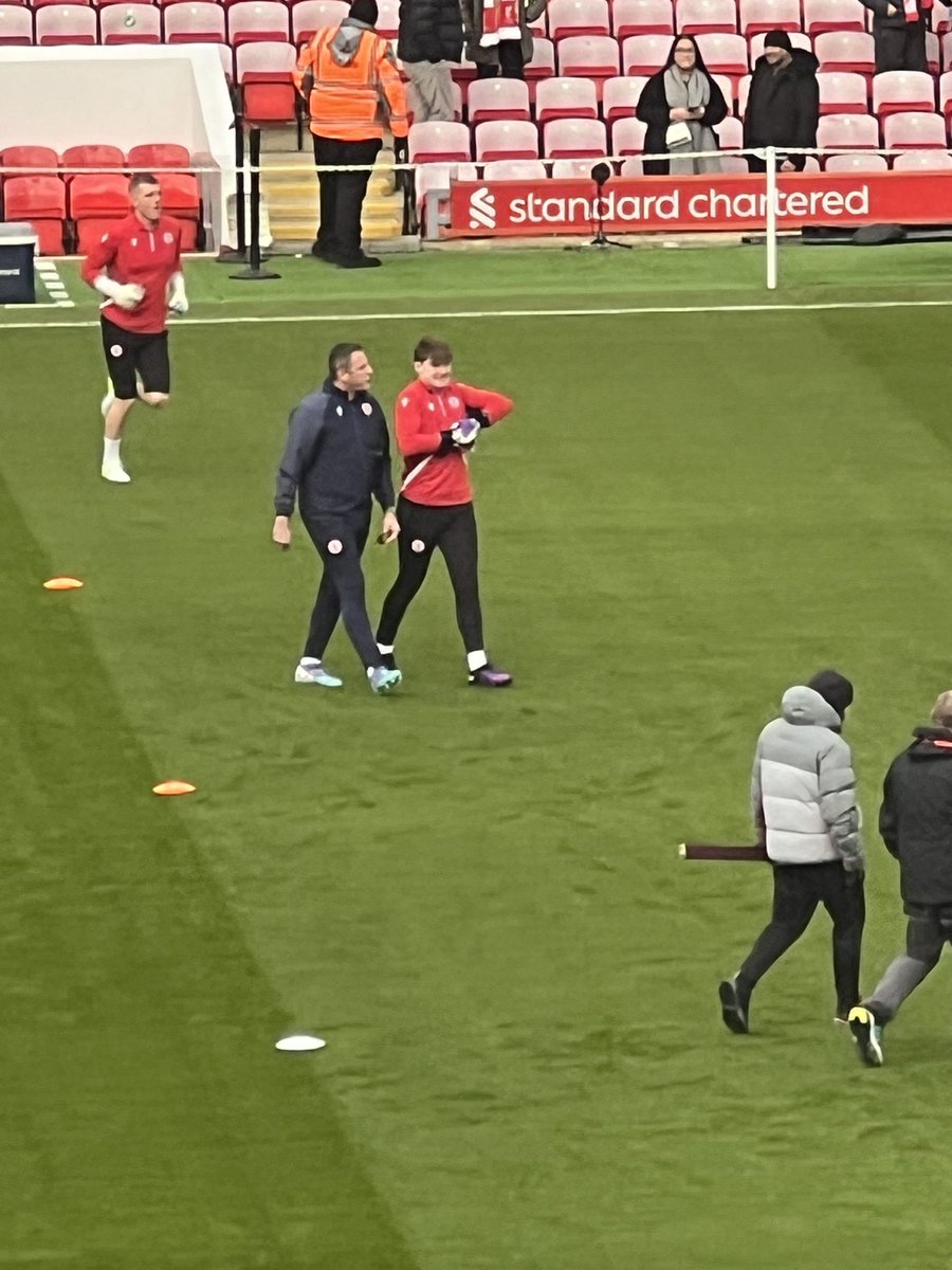 groger34643's tweet photo. What an opportunity for @jrogerson06 doing the keeper warm up with @ASFCofficial special day. https://t.co/R1mfZKkEaJ