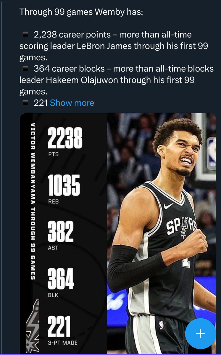 <a href="/Sweet_ELEY/">Ms.McCrimmon</a> @kushanPprince <a href="/RockhorsesI/">G Don “$” Juan</a> Large Profit Margins Off The Long Shots🏀
….I think that’s Wemby &amp; Shai…
Both have some of the Best #s in the history of the sport so far: &amp; Shai has the best opportunity at winning a MVP &amp; Championship in the same season… Once that happens it’s no turning back🏆🏆
he’s closer