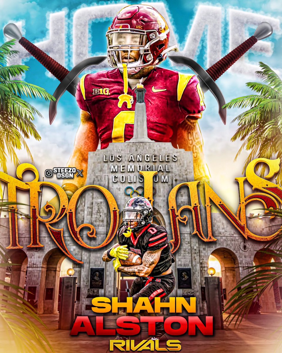 Steezo (@steezodsgn) on Twitter photo BREAKING: Class of 2026 4 ⭐️ RB Shahn Alston ( <a href="/shahnalston3/">Shahn Alston</a> ) has committed to USC he tells me.
-
Shahn Alston is a 5’10 (205 LBS) Running back out of Painesville, OH. He ranks as the 12th ranked recruit in the state of Ohio and is a top 20 RB in the CO/26. He has a total of 26 BREAKING: Class of 2026 4 ⭐️ RB Shahn Alston ( <a href="/shahnalston3/">Shahn Alston</a> ) has committed to USC he tells me.
-
Shahn Alston is a 5’10 (205 LBS) Running back out of Painesville, OH. He ranks as the 12th ranked recruit in the state of Ohio and is a top 20 RB in the CO/26. He has a total of 26