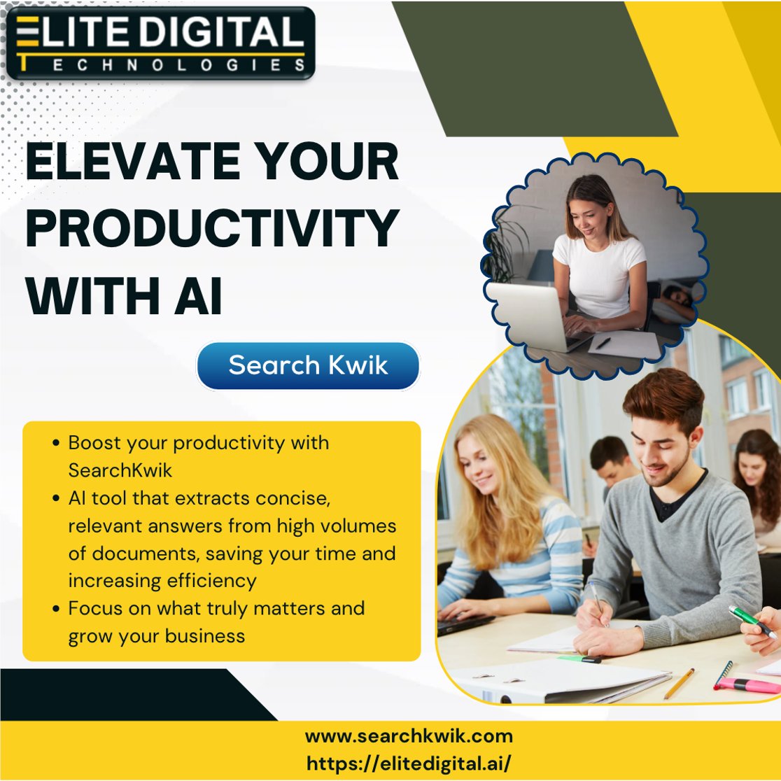 SearchKwik's tweet photo. Elevate Your Productivity with SearchKwik 🚀

Boost your productivity and streamline your workflow with SearchKwik!

Search Kwik
Elite Digital Technologies

#AI #ProductivityBoost #businessgrowth #EfficiencyMatters https://t.co/n73tkR3d1H