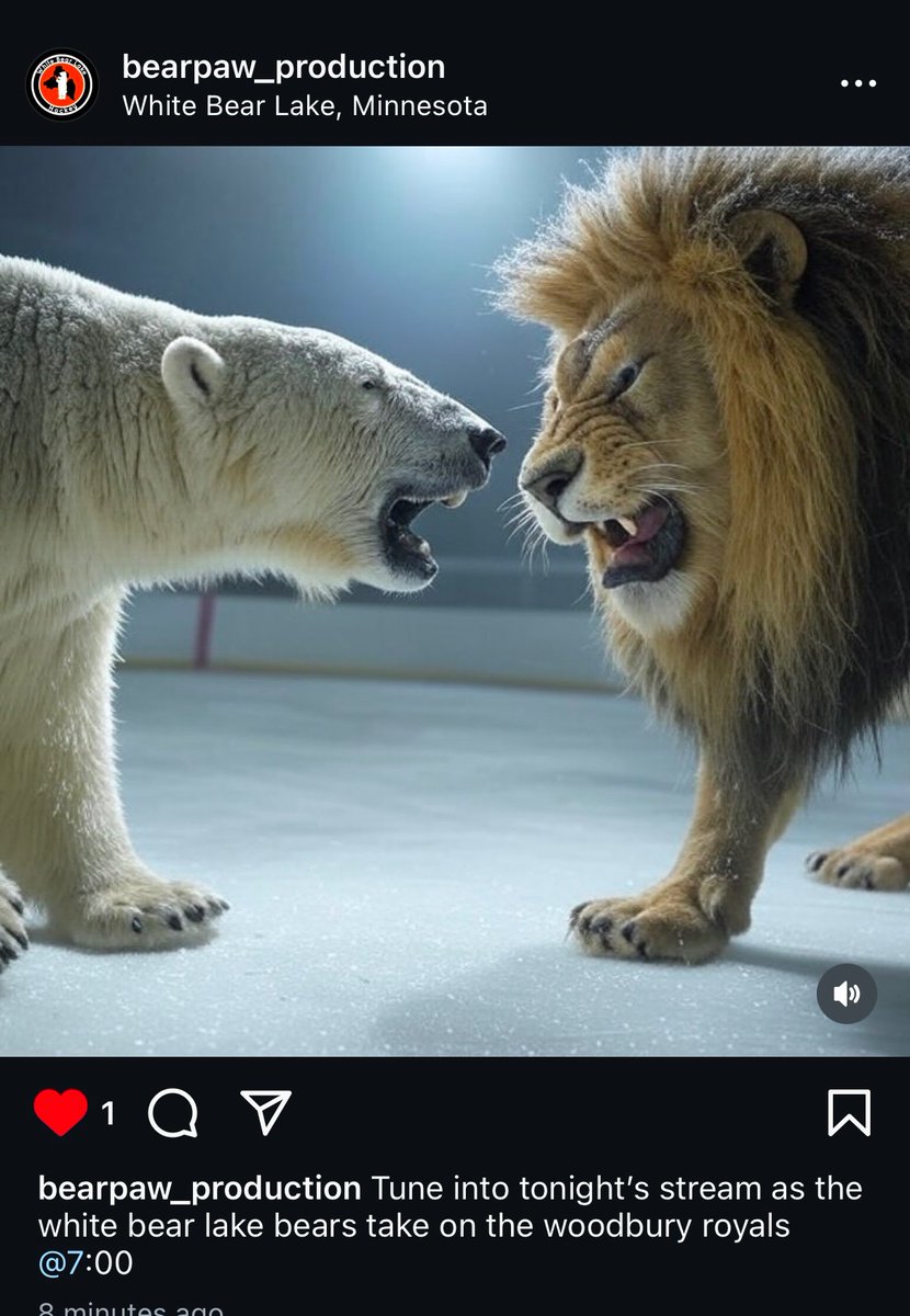 Tonight’s WBL boys Varsity hockey game vs Woodbury 7pm game @ TCO will be broadcasted on the Bears new YouTube site at 7pm. Go Bears! 🧡 🖤 🏒 🥅 

m.youtube.com/@WBLBearPawPro…

instagram.com/bearpaw_produc…