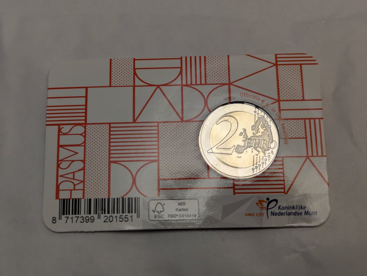 Evening all, hope everyone had a great Christmas and new year. The first purchase of the year for me has been the 2€ Erasmus in coin card from Netherlands. I really do like the commemorative 2€ and have a massive order currently en route to me.