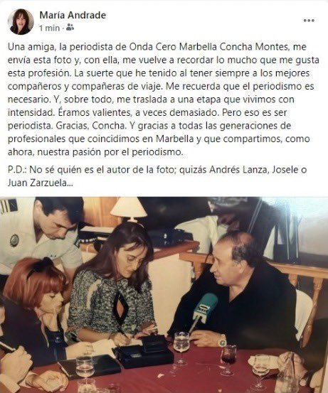 Un reencuentro inesperado con el pasado, que es también un reencuentro con lo que fue nuestra profesión, pero aún con ganas de seguir vibrando con un boli, una libreta y un micrófono. Mi amiga <a href="/mandrabe/">María Andrade</a> y servidora en en los años que vivimos peligrosamente