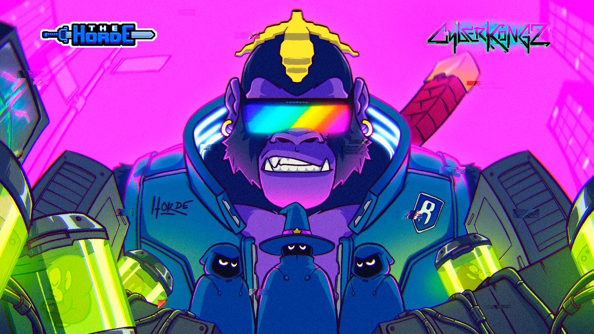 thehordexyz's tweet photo. CyberKongz x The Horde

The Horde has forged a new alliance.
Where the wild meets the technological, 
the extraordinary is born. 🔥

☑️ RT+LIKE+DROP @RONIN_NETWORK WALLET
(20 wallets will be selected for the last wave pre-sale.) https://t.co/jUSTy3kpIx