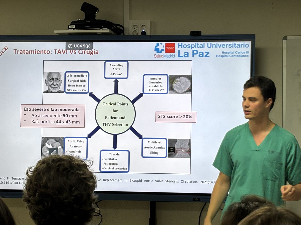 Cardiología La Paz (@cardiohulp) on Twitter photo Que mejor forma de empezar el año que con una sesión de residentes, en este caso <a href="/delaosa_g/">Guillermo De la Osa Hernández</a> nos ha hablado sobre:
🔺Actualización de la evidencia en Valvula Aórtica Bicúspide.
🔺Importancia del TC cardiaco en la planificación de la intervención.
🔺Papel creciente de la TAVI. Que mejor forma de empezar el año que con una sesión de residentes, en este caso <a href="/delaosa_g/">Guillermo De la Osa Hernández</a> nos ha hablado sobre:
🔺Actualización de la evidencia en Valvula Aórtica Bicúspide.
🔺Importancia del TC cardiaco en la planificación de la intervención.
🔺Papel creciente de la TAVI.