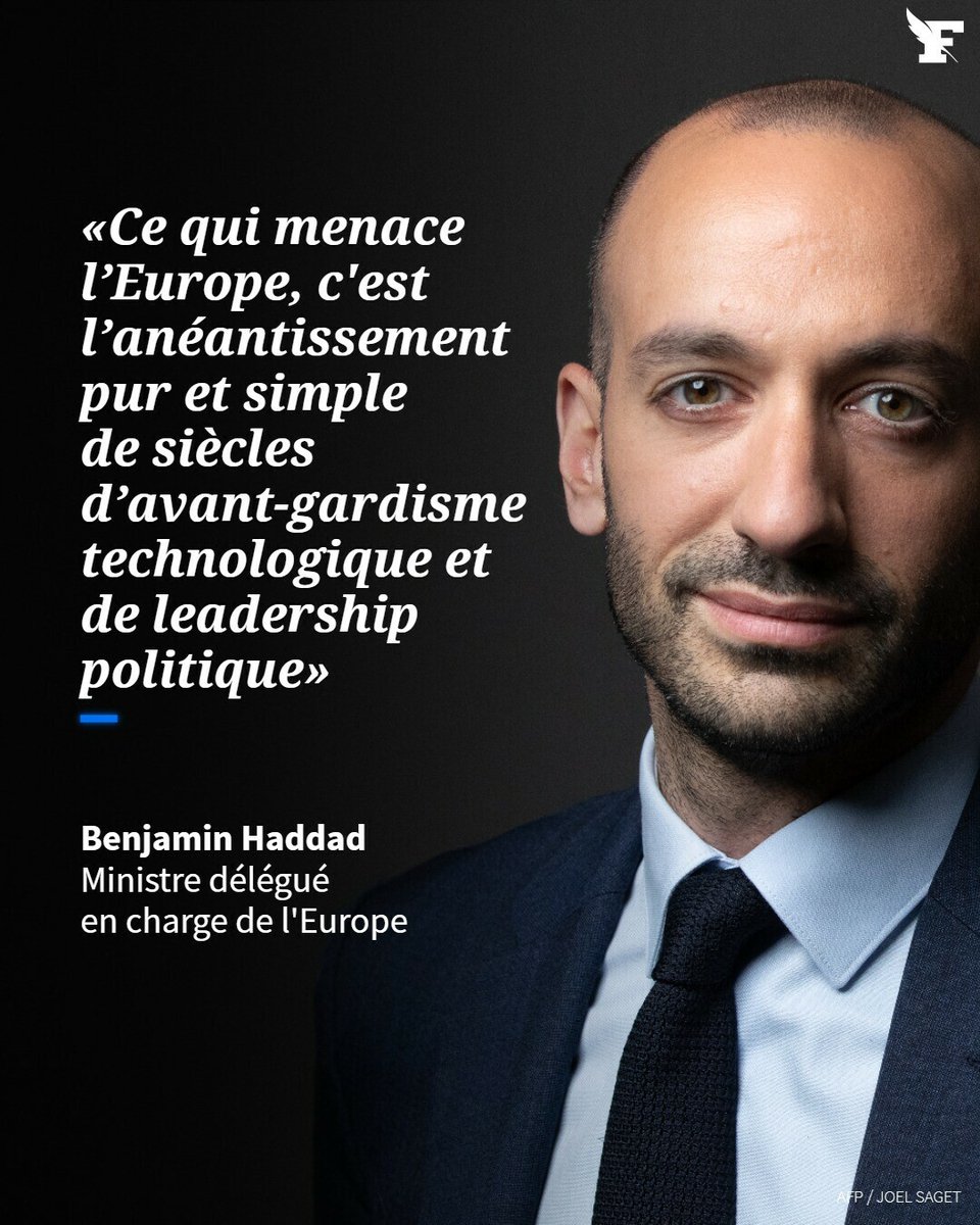 Le_Figaro's tweet photo. Le retour de Donald Trump à la Maison-Blanche change les règles du jeu. Pour le ministre délégué à l’Europe, le réveil stratégique des Européens est urgent. →https://t.co/5cndo0sezf https://t.co/K2fimkWa49