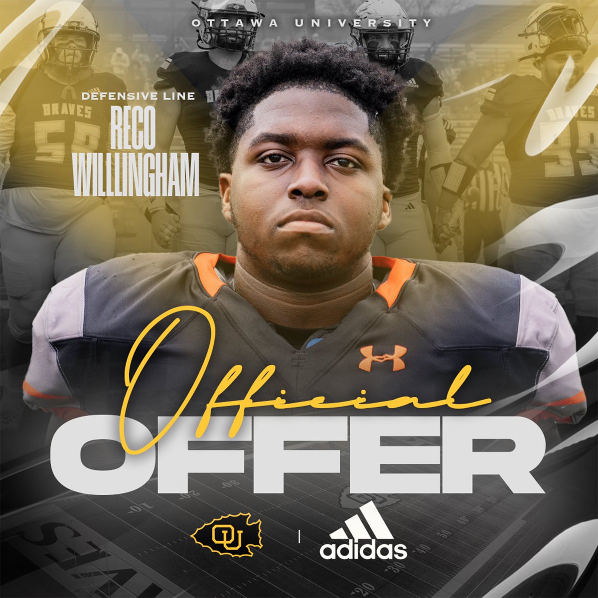 Congratulations to Reco Willingham on Earning an OFFER to Ottawa University‼️