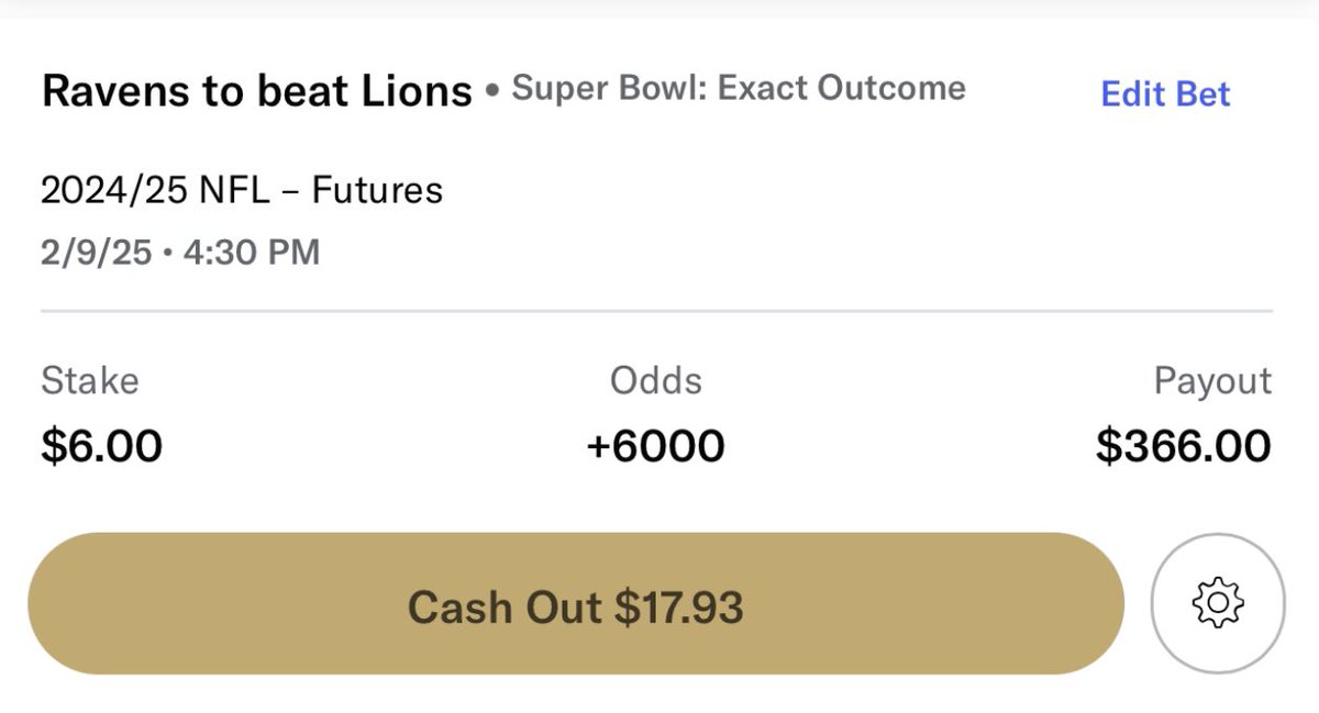shakinbacQn's tweet photo. @nickercolano Placed this back in February. Low stakes but would be sweet if it hits🤞 https://t.co/KnMNiVZHSh