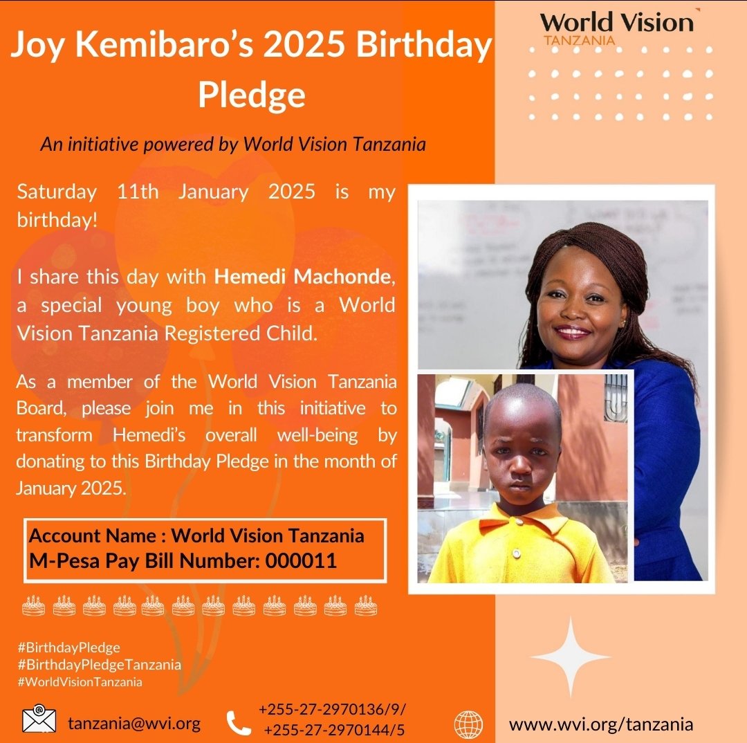 JoyKemibaro's tweet photo. Every day, World Vision Tanzania is dedicated to working with children, families and communities to overcome poverty and injustice through its development, relief and advocacy programs. https://t.co/9GVvAwzY8G