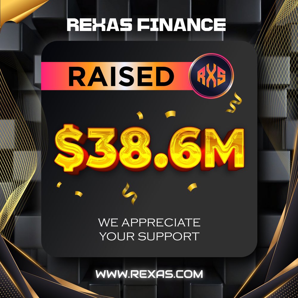 rexasfinance's tweet image. ⭐️ Milestone Alert! ⭐️

Rexas Finance has successfully raised $38.6 Million! 🚀

Thank you for your support! 👍

Buy Now: Rexas.com

#rexas $RXS #RexasFinance #crypto