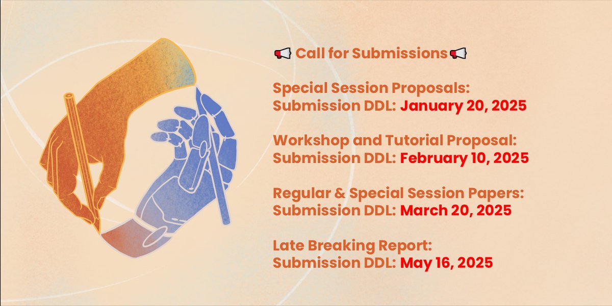 RO-MAN 2025 is eagerly awaiting your submissions. We kindly encourage you to take note of the submission deadlines and look forward to receiving your contributions!