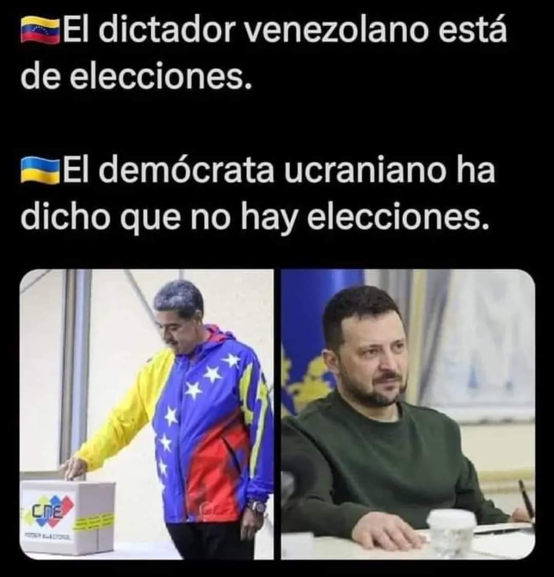 Anularon las elecciones en Rumanía, prohibieron partidos políticos en Ucrania para seguir con la marioneta de Zelenski, pero dicen qué las elecciones de Venezuela son antidemocraticas.