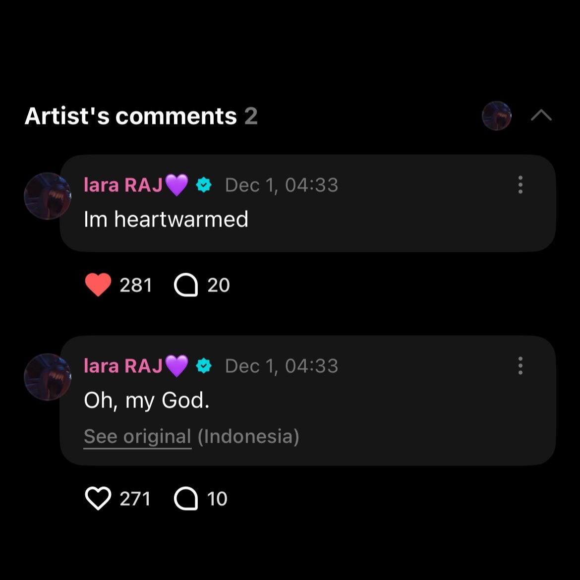 Someone editing Lara as a dragon and she describing it as  heartwarming 😂