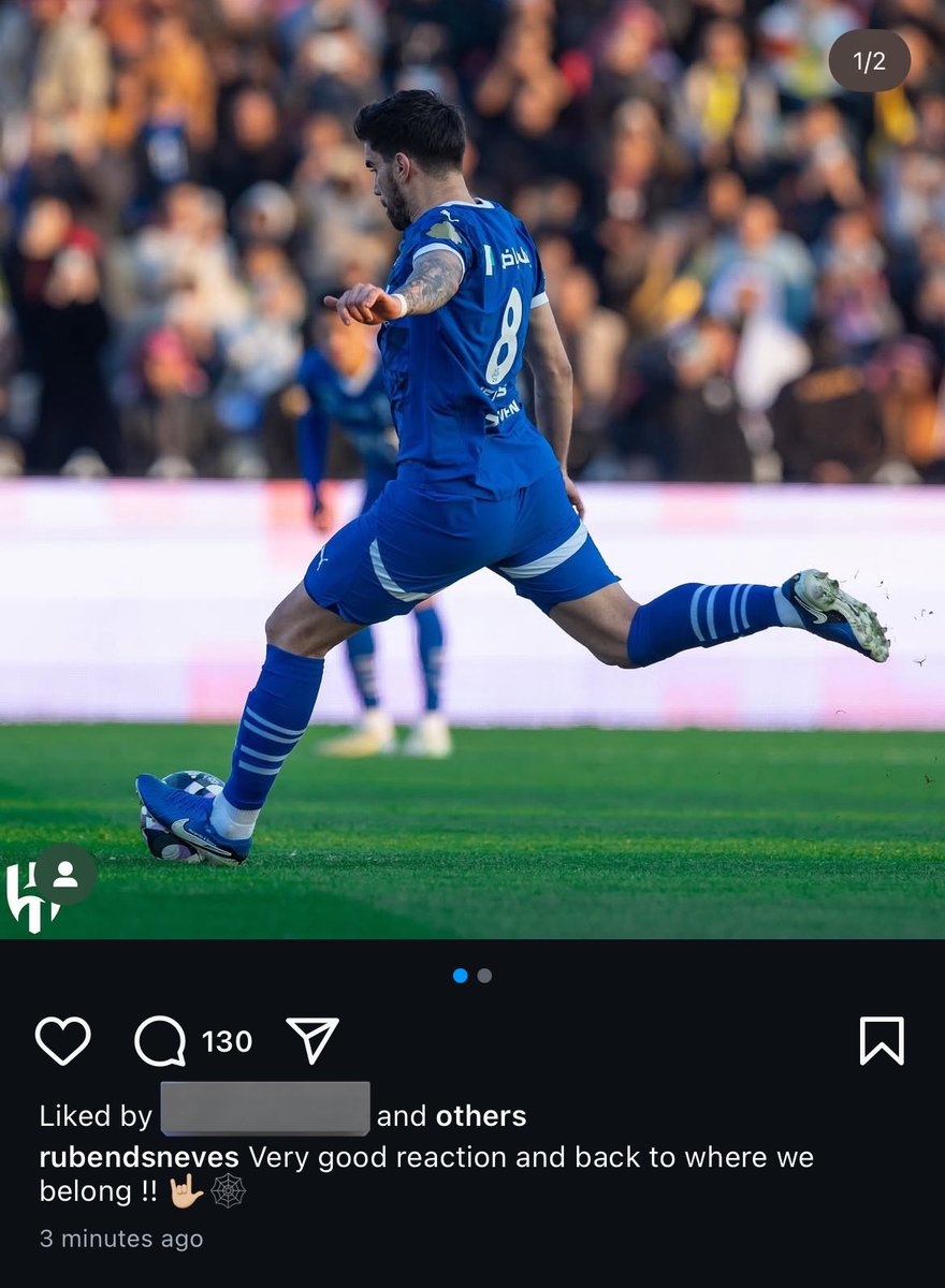 MnbrAlhilal's tweet photo. "عدنا إلى حيث ننتمي."

روبن نيفيز بعد استعادة الهلال للصدارة 😰💙💙💙💙💙 https://t.co/UeZdK0C0Xv