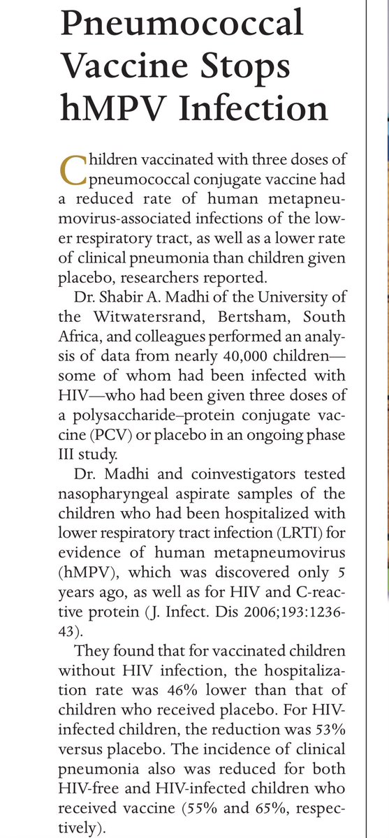 medsanmedicine's tweet photo. پاسخ به سوال:
در مورد نقش واکسن #prevnar در آلودگی با ویروس متاپنومونی
در مطالعات سالهای قبل تاثیر خود را نشان داده است اما در مقابل ویروس تهاجمی این روزها مطالعه نشده است https://t.co/SQIBWmXCmE