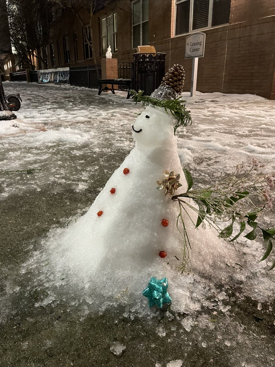 Photos from Saturday morning in downtown Durham during the Triangle’s first noticeable snowfall in a few years. 

Snow covered the bull statue and several residents constructed snowmen on city sidewalks. <a href="/WNCN/">CBS 17</a>