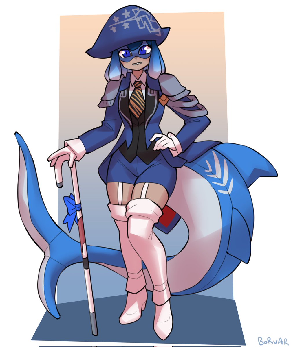 Shanyl took up blue magic! 
Art by <a href="/Borvart/">Borvar</a>