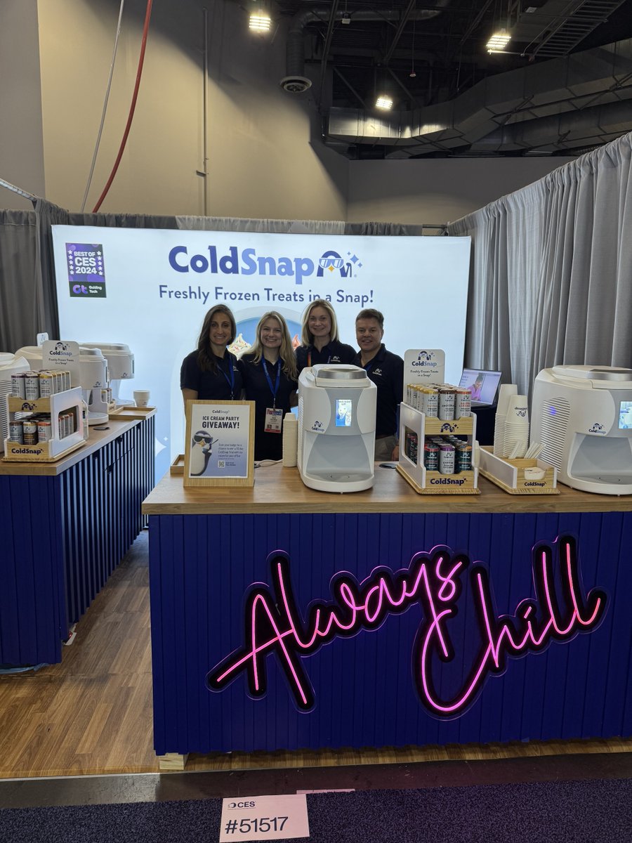 coldsnap_chill's tweet photo. Thatโs a WRAP on #CES2025! ๐๐ป
A huge thank you to everyone who chilled with us to try our frozen treats! We know they hit the sweet spot. ๐
We can't wait for what's to come in 2025!
#ColdSnap #AlwaysChill #CESLasVegas #FoodTech #Innovation #FrozenTreats #IceCream https://t.co/twHw1VVBzK