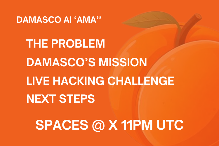 damascoai's tweet photo. 🚨 GMASCO ALERT 🚨
Live spaces with our dev @FusionFrogs &amp; guests! 🗣️
Join us tonight🕙1/11 - 11PM UTC

Covering: 
✅ The importance of LLM defense
✅ How Damasco solves it
✅ The Live Hacking Challenge
✅ What to look forward to

#DeFAI #AI #MASCO $MASCO https://t.co/TCFYbnvs0t