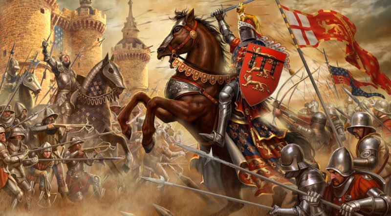 Who else finds themselves thinking about King of John of Bohemia
He was killed at the battle of Crecy. medieval chronicler Jean Froissart “for all that he was nigh blind, when he understood the order of the battle,he said to them about him: 'Where is the lord Charles my son?' 1/2