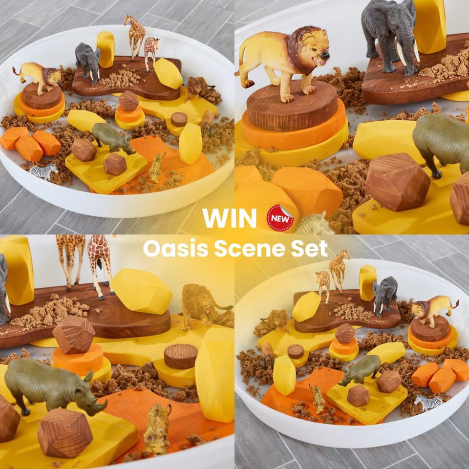 GIVEAWAY!

In celebration of our 2025 launch, you have the chance to WIN our new Oasis Scene Set!🦁

We’re really on a roll - this is another set of our highly popular boulders in various landscape tones. This time we’re bringing safari and desert play to the forefront with these
