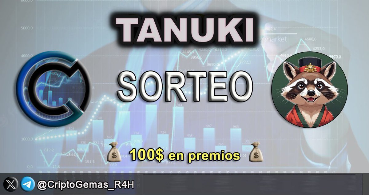 🎁 SORTEO de 100 $USDT 🎁

Nuevo #sorteo de 100$ en colaboración con el proyecto #Tanuki, un token meme en la red #BSC.

Para participar:

1 - Like y RT
2⃣ - Seguir a @tanuki_inu_bnb
3⃣ - Menciona a 3 amigos
4⃣ - Unirte al grupo: t.me/tanukiinuspain

¡Mucha Suerte🍀!