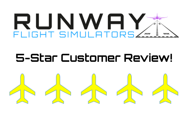 RunwayFlightSim's tweet photo. 🌟🌟🌟🌟🌟 Another 5-star review!

"We had a great time at Runway on Saturday. I booked the 737 simulator for my wife and 12 year old daughter - they loved it.

We would definitely go again, highly recommend."

Thanks for the review and we can't wait to see you again! https://t.co/bBzQ7AY8OC