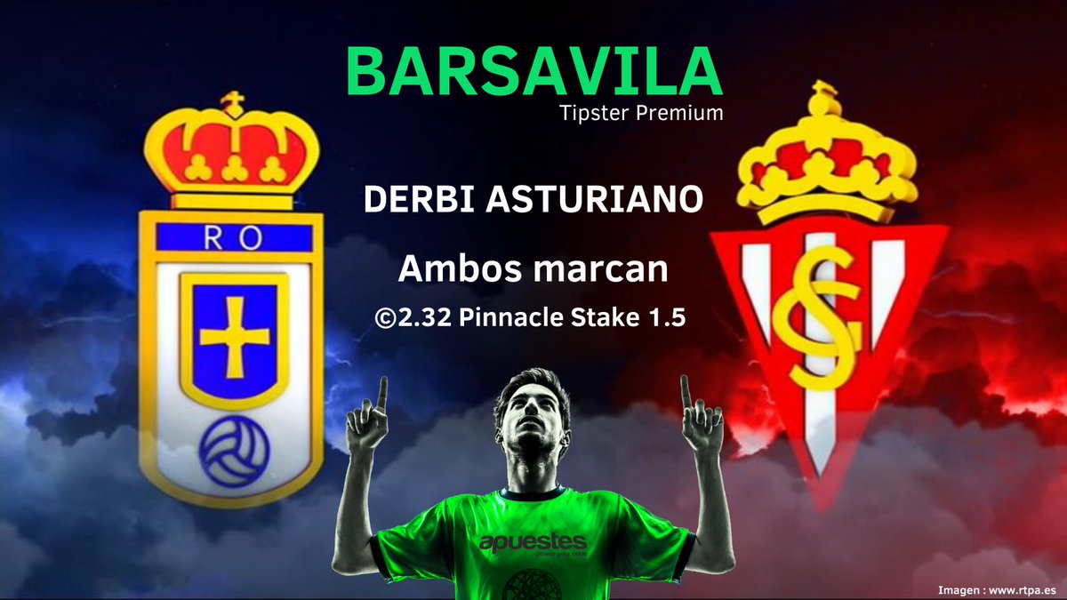 apuestescom's tweet photo. ¡Tenemos pick para el Derbi asturiano!

@BARSAVILA es un tipster ASIA que publica en mercados líquidos (1ª y 2ª div española de Fútbol y Liga Endesa ACB de Baloncesto).

¿Quieres probar gratis su servicio hasta 31 de Enero?

👉Te contamos como en nuestro canal de Telegram https://t.co/pDzdR2zI4g

#derbiasturiano #RealOviedo #Sporting #bettingtips
