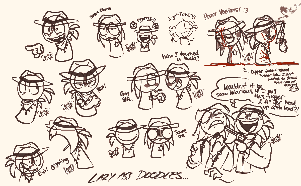 Recent Copper doodles for fun because I was bored and havent rlly been ...