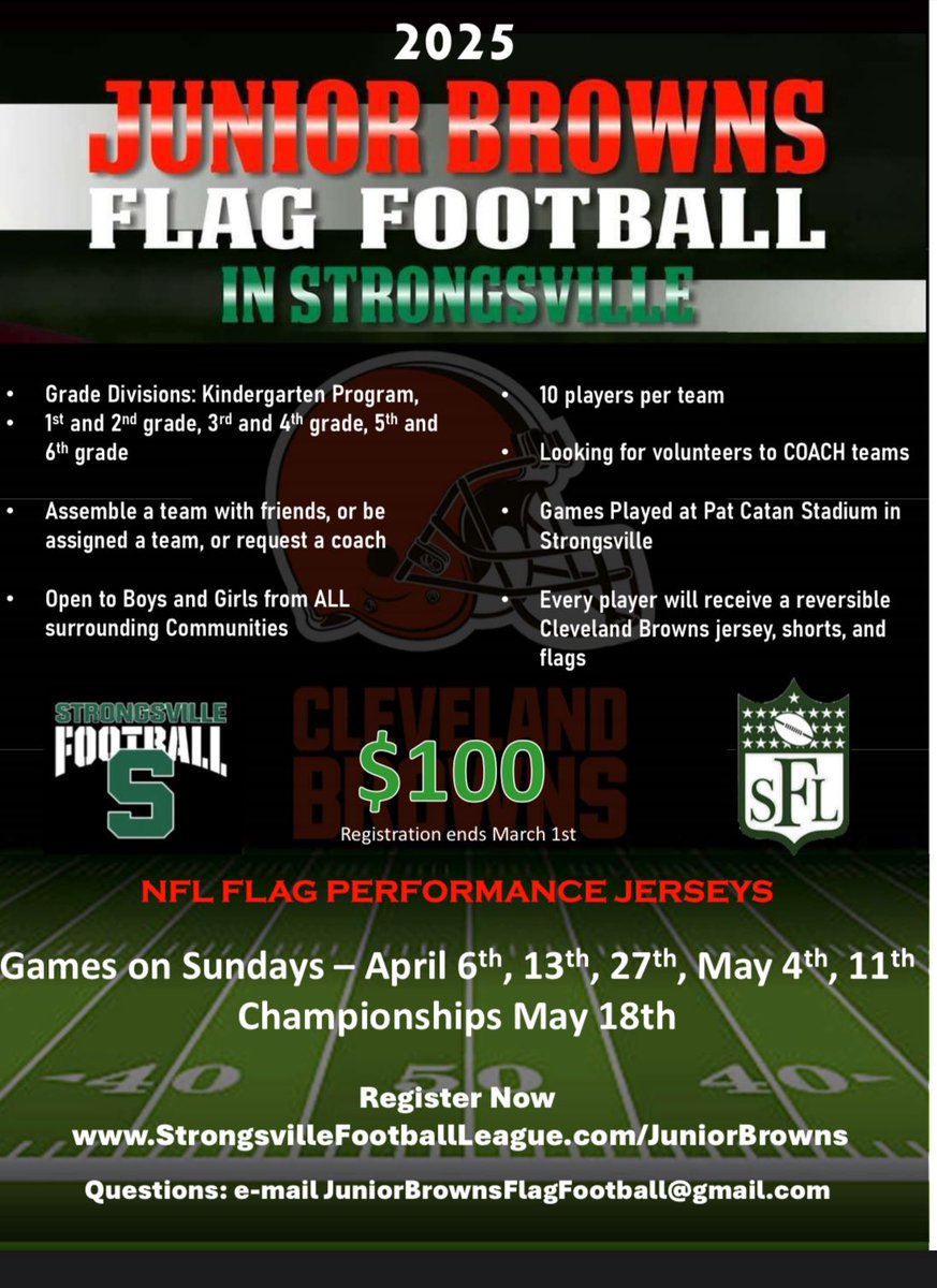 Spring Flag Football in Strongsville!