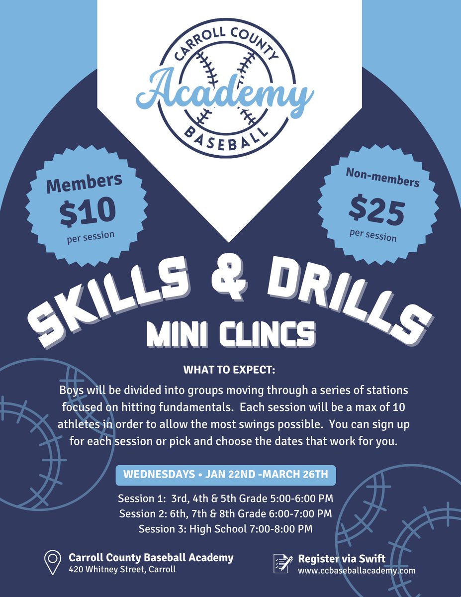 Carroll County Baseball Academy tweet media