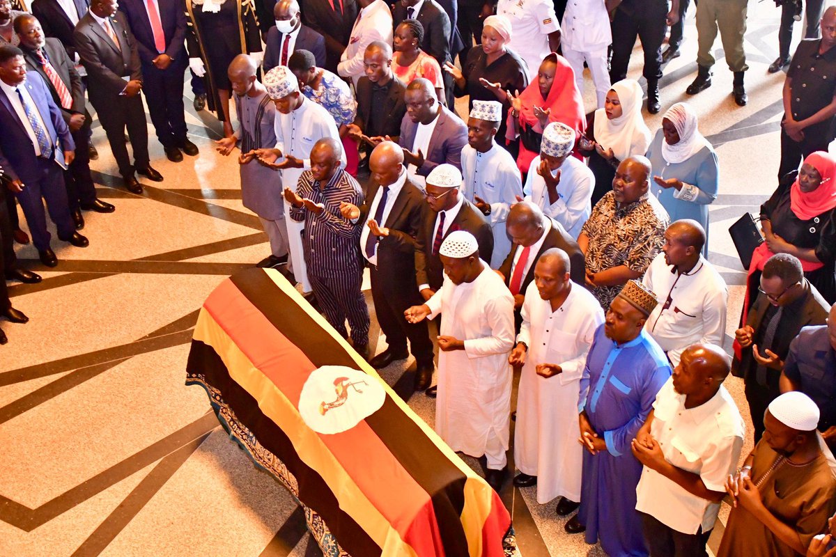 masabakarim's tweet photo. Yesterday, we paid tribute to the late Honorable Ssegirinya at @Parliament_Ug , followed by prayers at Mbogo Mosque in Kawempe. My heartfelt sympathies go out to his family and the people of Kawempe, as he will be laid to rest tomorrow in his ancestral home. May Allah forgive his wrongs and grant him Jannah Firdaus.