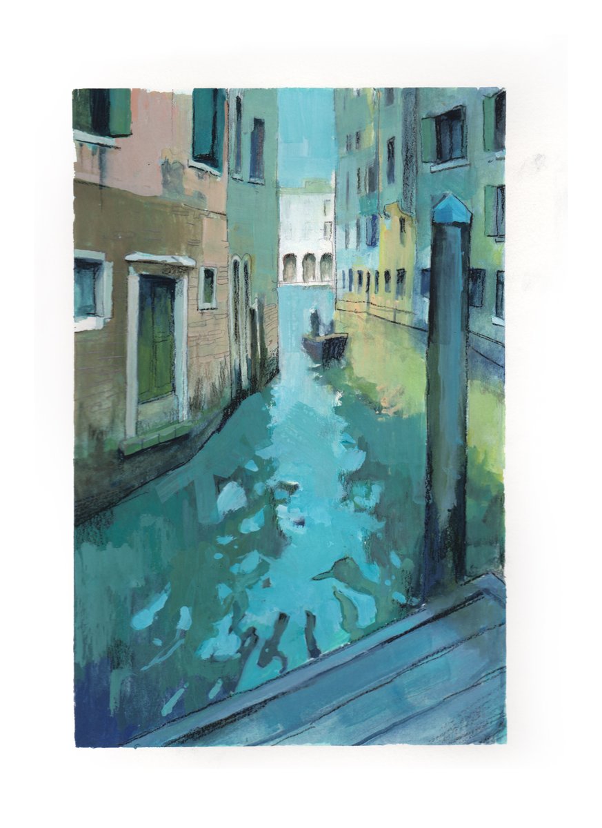 _Guizzz_'s tweet image. Was in #Venezia in November and made a few gouaches because not only space monsters and astronauts matter !