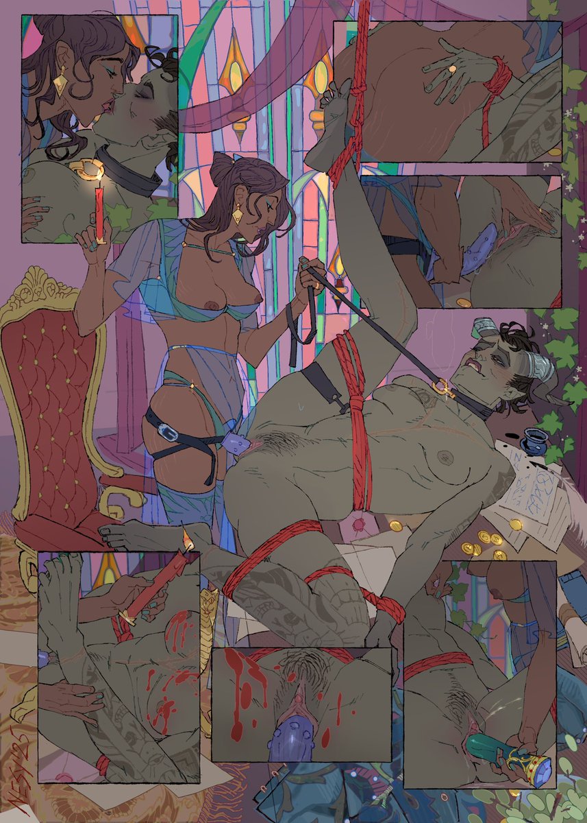 Neve and Khold for @/tief_in_plaid ; 🕯️