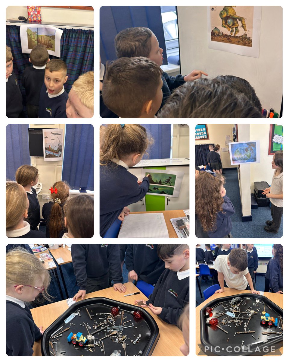 This week, Year 3 have investigated clues and a Kenning Poem leading to the “threat” that is the Iron Man. We wonder how much destruction he might cause? 🤔💭🔍 <a href="/BarntonMissR/">Miss Rutter</a> <a href="/BarntonMissAl/">Miss Alston</a>