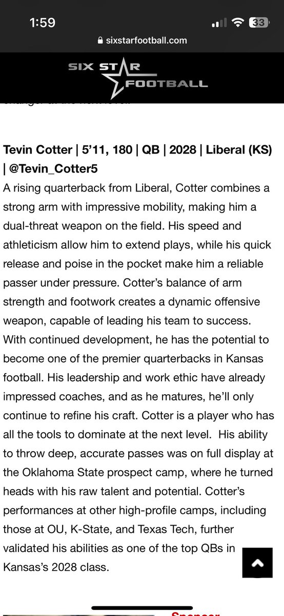 MarciCotter's tweet photo. Always proud of my QB @Tevin_Cotter5! https://t.co/x3lC6VpDWI