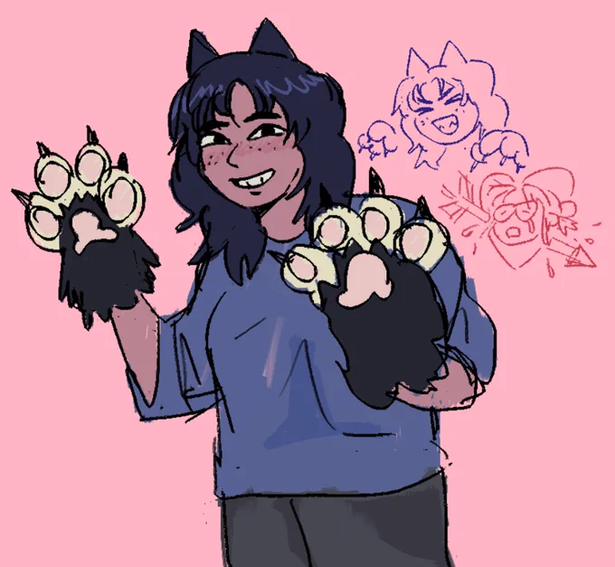 wifey with the spirit halloween paws :) 