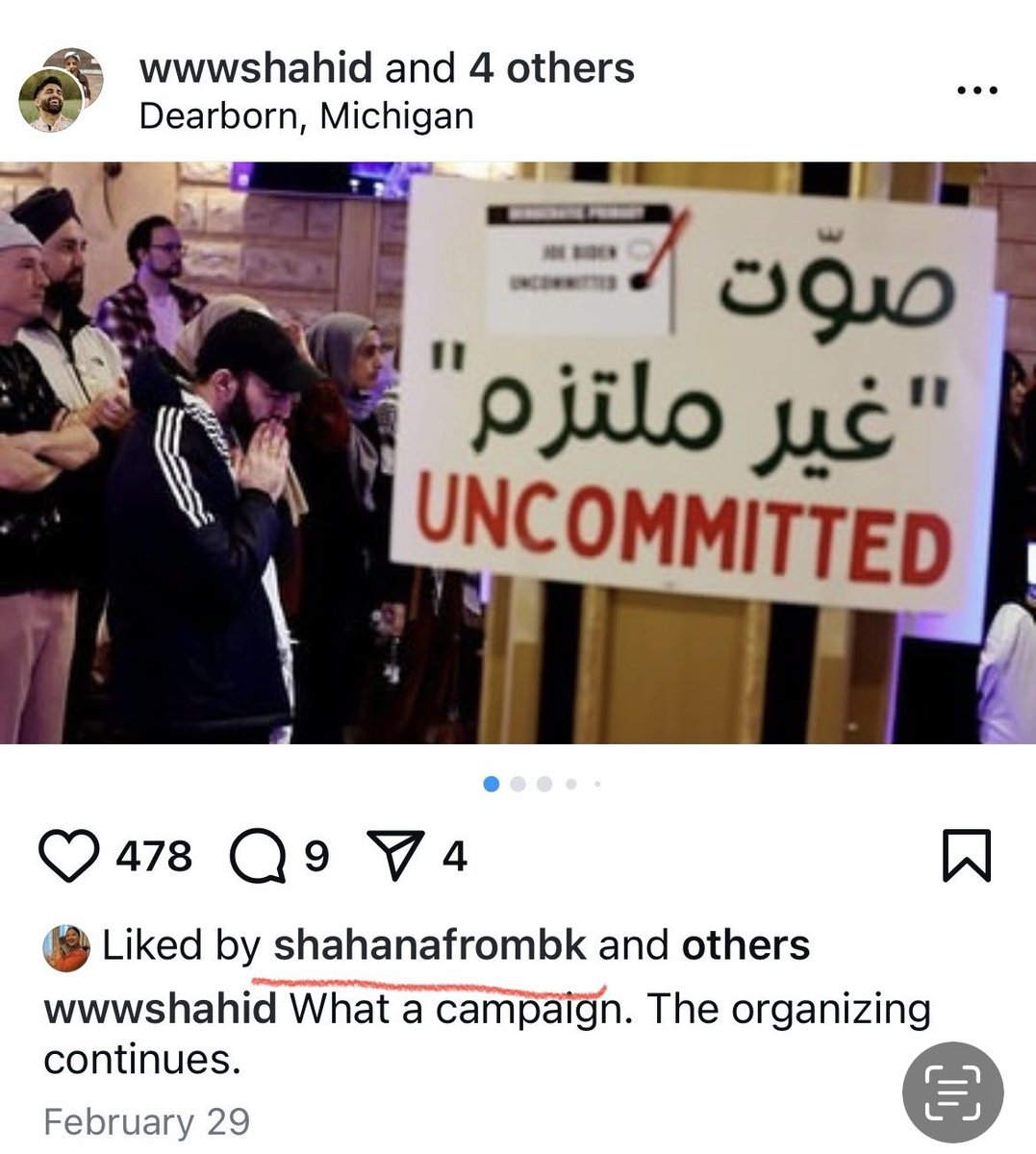 BklynBridgeNYC's tweet photo. lol. You literally spent 10 months (Feb to mid-Oct) supporting the opt out/uncommitted movement in MI & PA which helped get Trump elected. Stop gaslighting us. #FakeDem https://t.co/KWD7d0MAKr