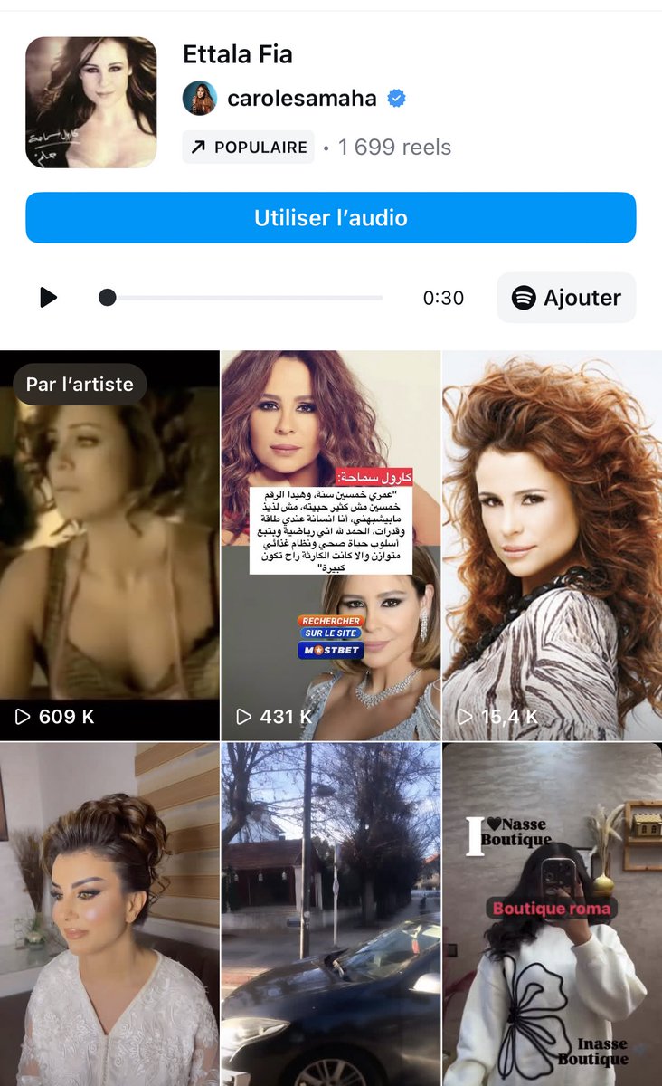 ablasamaha's tweet photo. Two songs by  @CAROLE_SAMAHA are trending for a while .

🔝 #NAFAS has search more than 12,000 posts.

🔝 And #Talla_Fiyi has over than 1,500 posts.

#TrendingNow #CaroleSamaha https://t.co/dB9cHQ26fu