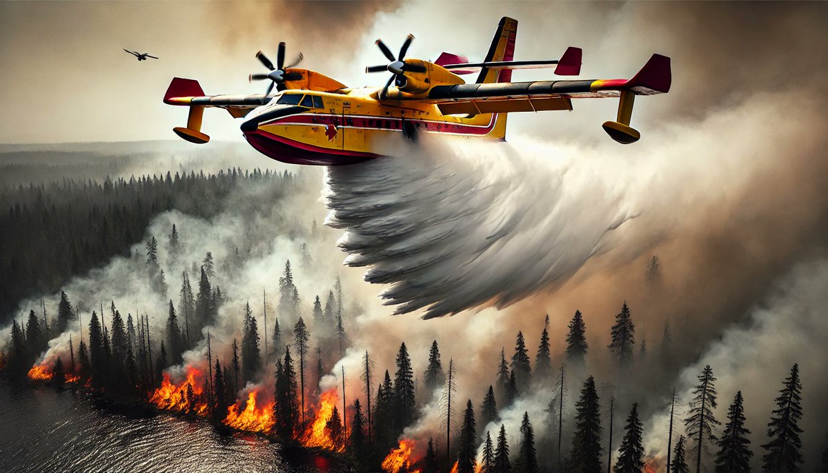 RealJoePortman's tweet photo. How the Canadair CL-215 Handles Shifting Water During Firefighting Missions

Ever wonder how a firefighting plane like the iconic Canadair CL-215 manages the challenge of scooping and carrying tons of water without losing stability? It’s all about smart design and skilled piloting. Here’s how it works:

1️⃣ Tank Design with Baffles: 
The water tanks are equipped with internal baffles that break the water into smaller compartments. This prevents it from sloshing around too much and keeps the plane stable during flight.

2️⃣ Even Weight Distribution: 
The tanks are located near the plane's center of gravity. Water is loaded evenly to avoid tipping or unbalancing the aircraft.

3️⃣ Overflow Protection: 
The tanks have an automatic overflow system to stop overfilling. This ensures the plane doesn’t carry more weight than it can handle.

4️⃣ Skilled Pilots: 
The pilots are trained to maintain steady speeds and angles while scooping water. They also make constant adjustments to counter any weight shifts mid-flight.

5️⃣ Controlled Water Drops: 
When it’s time to release, the payload is dropped in a precise, steady stream to keep the aircraft balanced and effective.

The result? A powerhouse of aerial firefighting that delivers thousands of gallons of water exactly where it’s needed! Have you seen this marvel in action? 💦✈️ Share your thoughts!