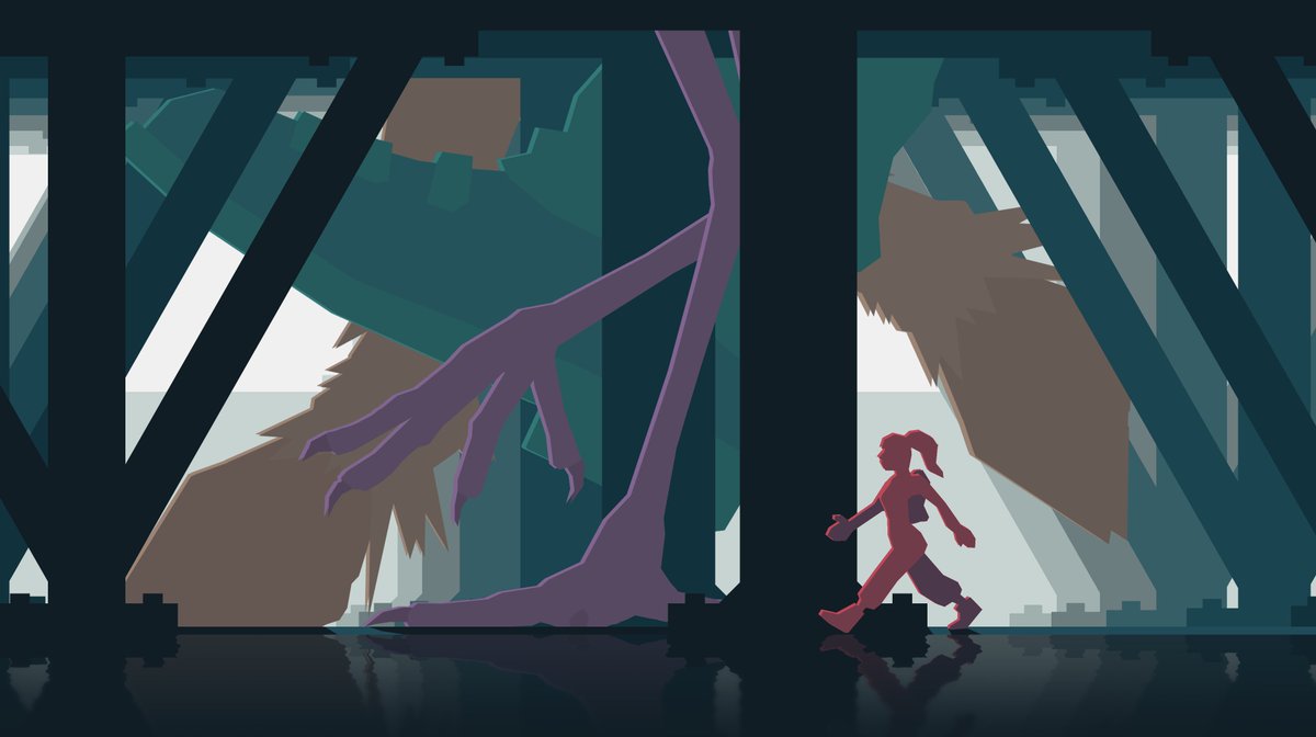 Just started a short (3 months) experimento, a game where you're followed by giants through tunnels and wide highways. It's already looking sth like this:
#screenshotsaturday